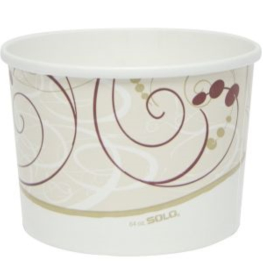 P4643-J8000 Solo® 64 Oz DSP Paper Food Containers & Lids